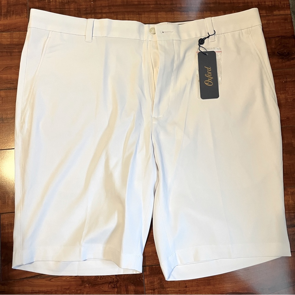 Oxford performance shorts. White. 36 waist. NWT